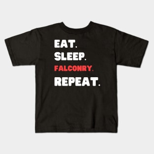 Eat Sleep Falconry Repeat Kids T-Shirt